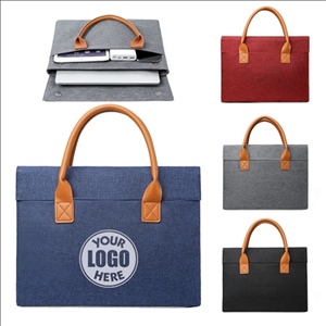 Canvas Laptop Bag With Leather Handles